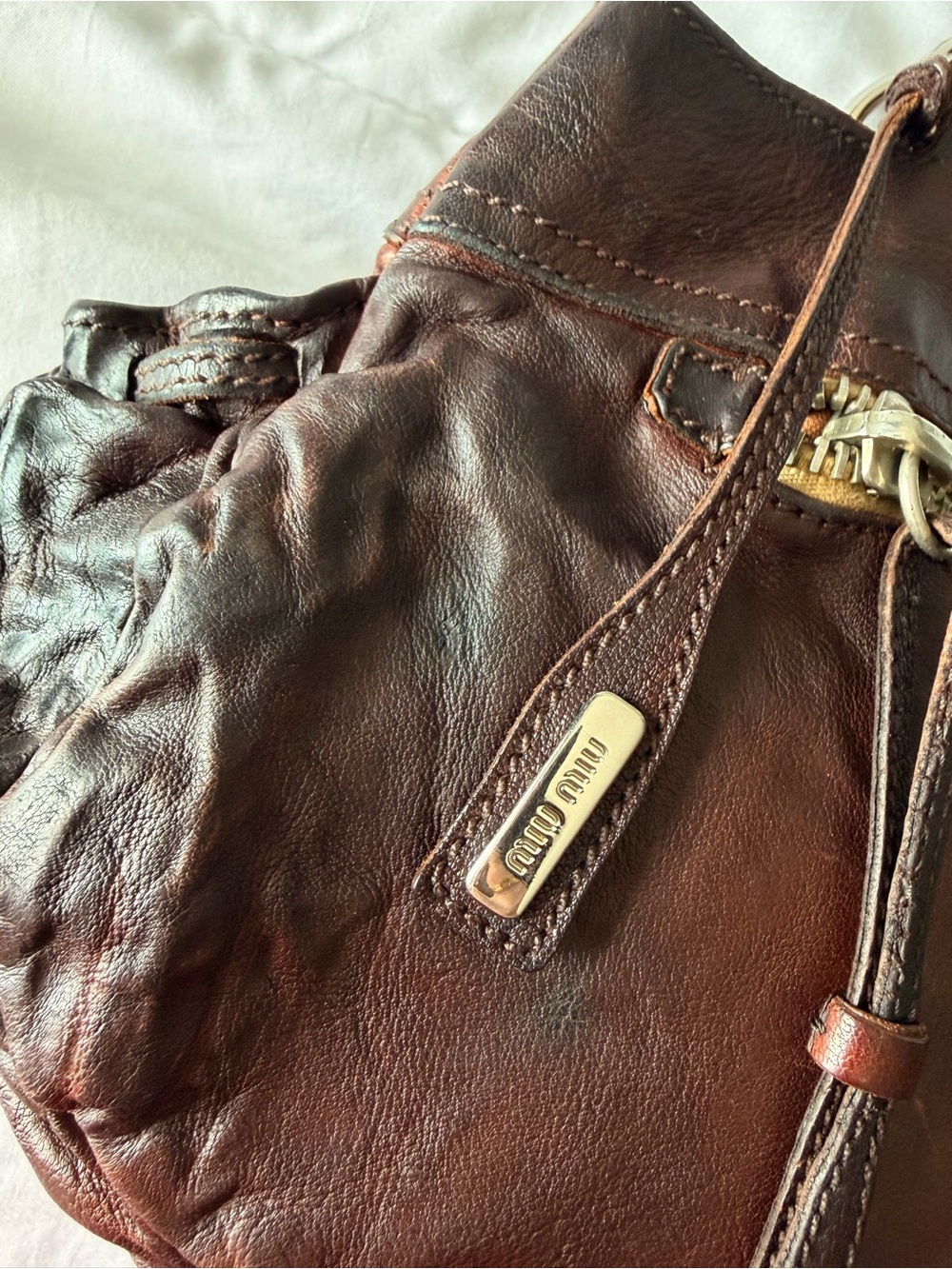 Miu Miu Archive 2006 Leather Flower Pocket Bag - Picture 6 of 11
